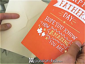 PASSION-HD Fathers day sex gift with step daughter