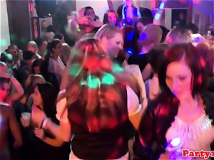 euro amateurs tonguing pussy on the dancefloor