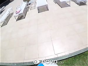 POVD Outdoor ravage and facial cumshot for blond Alexa mercy