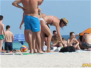 crazy inexperienced ginormous breasts teenagers spycam Beach flick