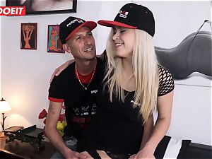 blondie stunner Gets banged hard-core on audition sofa